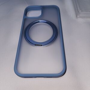 Sleek Blue Phone Case with Ring Holder